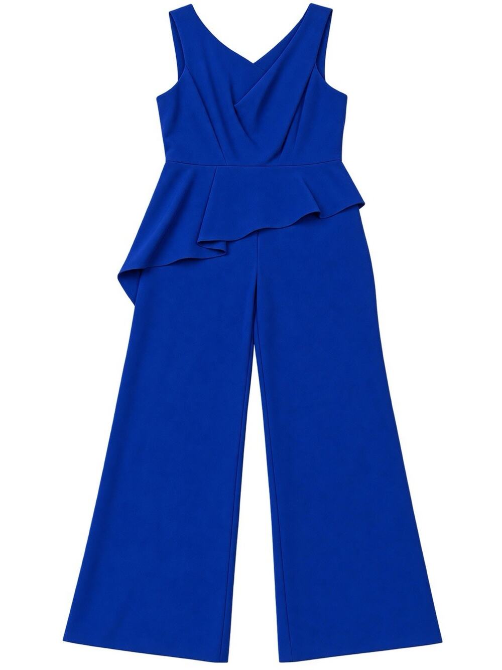 Alex Marie Royal Blue Peplum Wide Leg Jumpsuit 9211M200 Size 16 NWOT